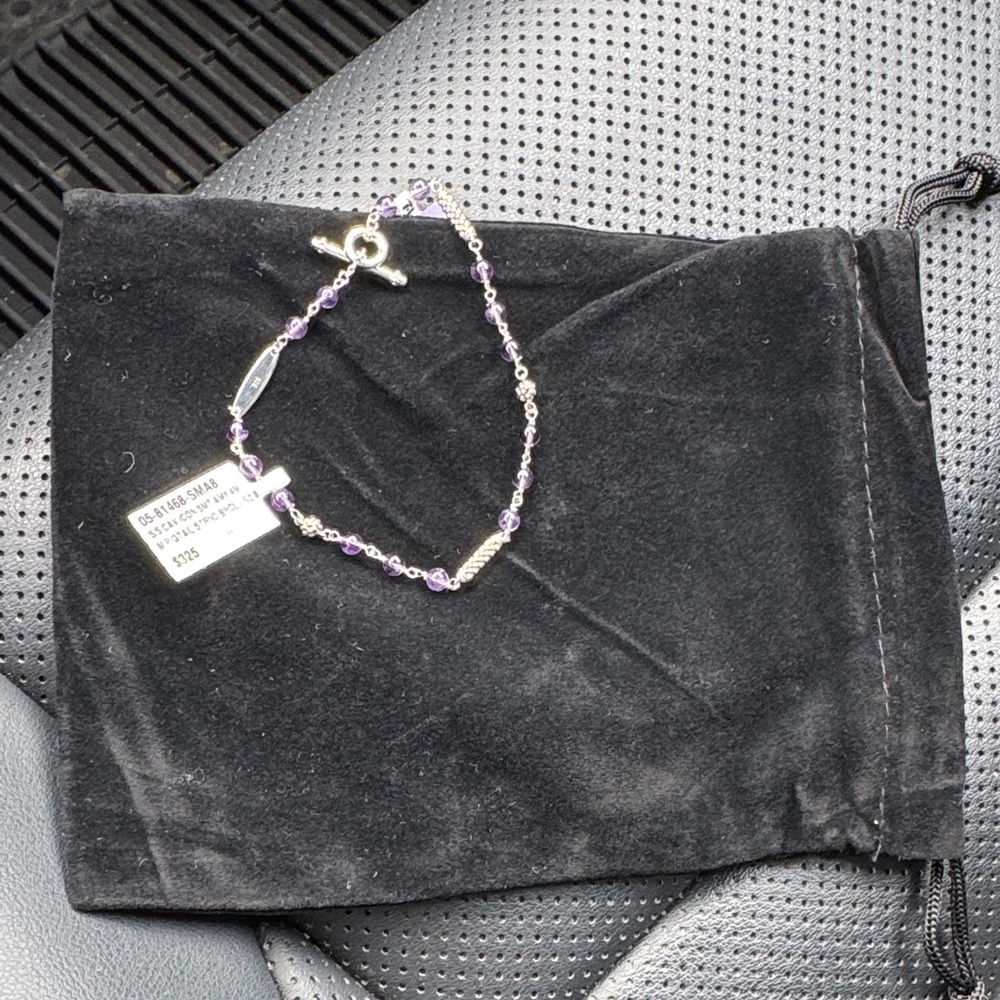 Lagos Silver Bracelet with Purple Beads